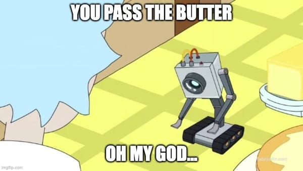 Butter passing robot from R&M S01E09